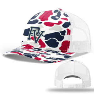 PV Baseball Richardson Printed Five PanelTrucker mesh snap back cap-Americana Duck Camo White