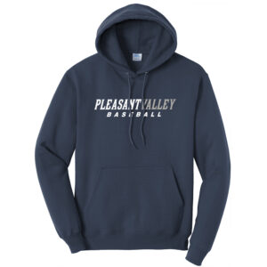 PV Baseball Unisex Classic Core weight Cozy Pullover Hooded Sweatshirt-navy