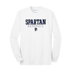 PV Baseball Unisex Cotton Long Sleeve Tee-White