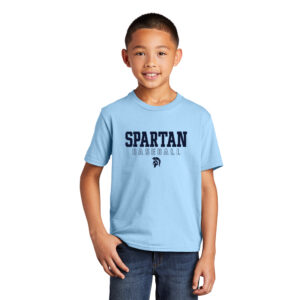 PV Baseball Youth Fan Favorite Cotton Short Sleeve Tee-Light Blue