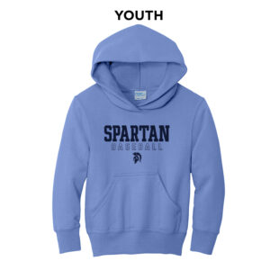PV Baseball Youth Fleece Hooded Sweatshirt-Carolina