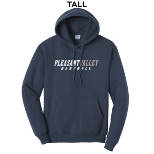 PV Baseball Tall Fleece Hooded Sweatshirt-navy