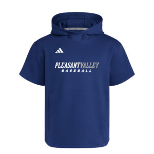 PV Baseball Adidas  Dugout NWV Short Sleeve Hoodie- NAVY