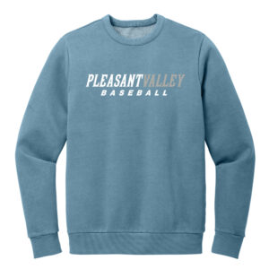 PV Baseball Unisex Rah Rah District Wash Fleece Crew-Dusk Blue