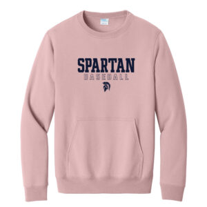 PV Baseball Unisex Core Fleece Crewneck Pocket Sweatshirt-Pale Blush