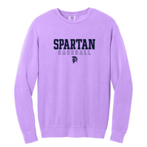 PV Baseball Comfort Colors Unisex Lightweight Crewneck Sweatshirt-Neon Violet