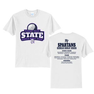 PV Girls State Golf Unisex Short Sleeve Tee-White