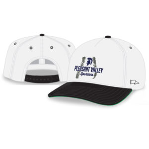 PV Softball Richardson Rah-Rah 5-Panel Chino Twill Snapack Cap-White/Black/Green underbill
