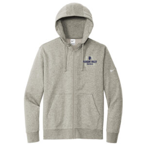 PV Softball Nike Club Fleece Sleeve Swoosh Full-Zip Hoodie Men-Dark Grey Heather