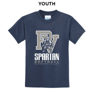 PV Softball Youth Short Sleeve Tee-Navy