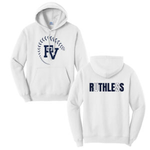 PV Softball Unisex Fleece Hooded Sweatshirt-White