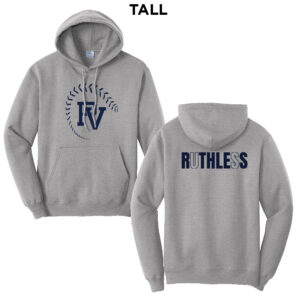 PV Softball Tall Fleece Hooded Sweatshirt-Athletic Heather