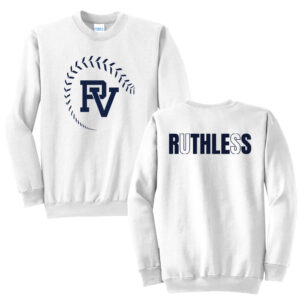 PV Softball Unisex Fleece Crewneck Sweatshirt-White