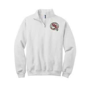 QCBAC Jerzees NuBlend Unisex 1/4 Zip Cadet Collar Sweatshirt-Ash
