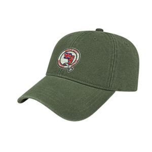 QCBAC Washed Cotton Heavy Canvas snap back cap-Olive