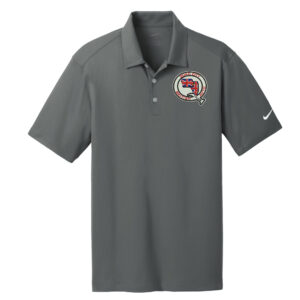 QCBAC Nike Golf Dri-Fit Vertical Mesh Polo-Anthracite