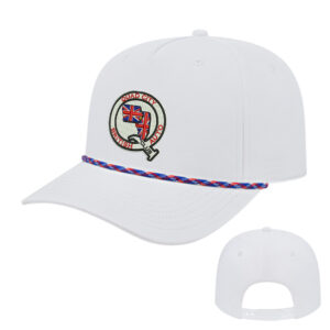 QCBAC Cap America Athletic Rope Cap-White/Red/White/Royal