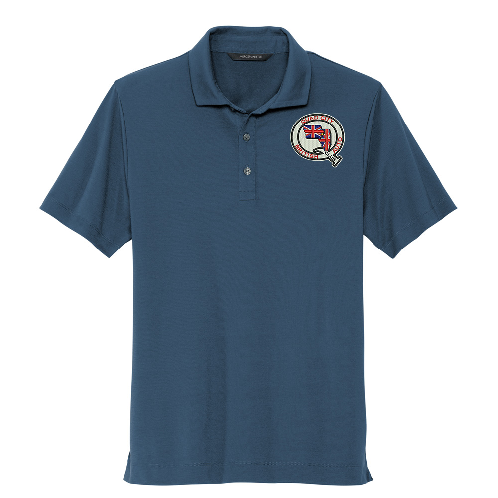 QCBAC MERCER and METTLE men Stretch Jersey Polo-Insignia Blue