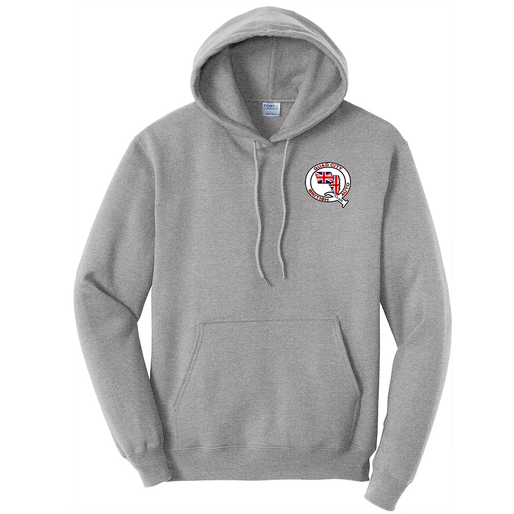 QCBAC Unisex Fleece Hooded Sweatshirt-Athletic heather