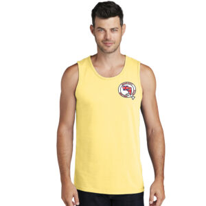 QCBAC Port Company Pigment Dyed Tank Top Unisex-Popcorn