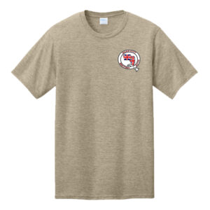QCBAC Port Company Unisex CVC Tee-Desert Tan Heather