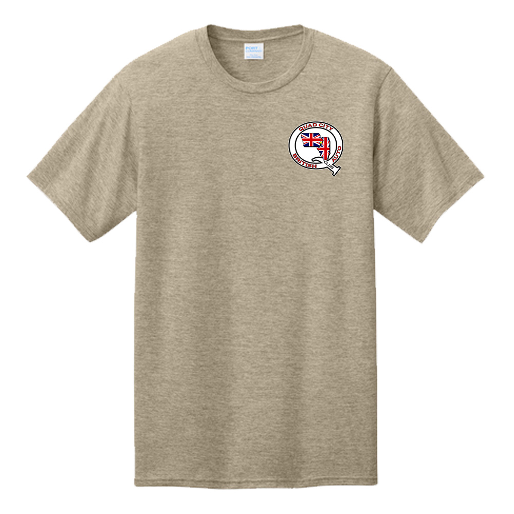QCBAC Port Company Unisex CVC Tee-Desert Tan Heather