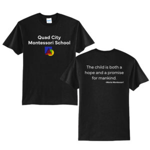 QC Montessori Unisex Short Sleeve Tee-Black
