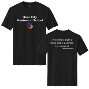 QC Montessori Unisex Perfect Blend Crew Tee-Black