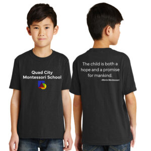 QC Montessori Youth Short Sleeve Tee-Black