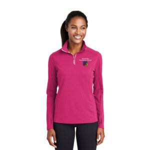 QC Montessori Sport-Tek Ladies Sport-Wick Textured 1/4 Zip Pullover-Pink
