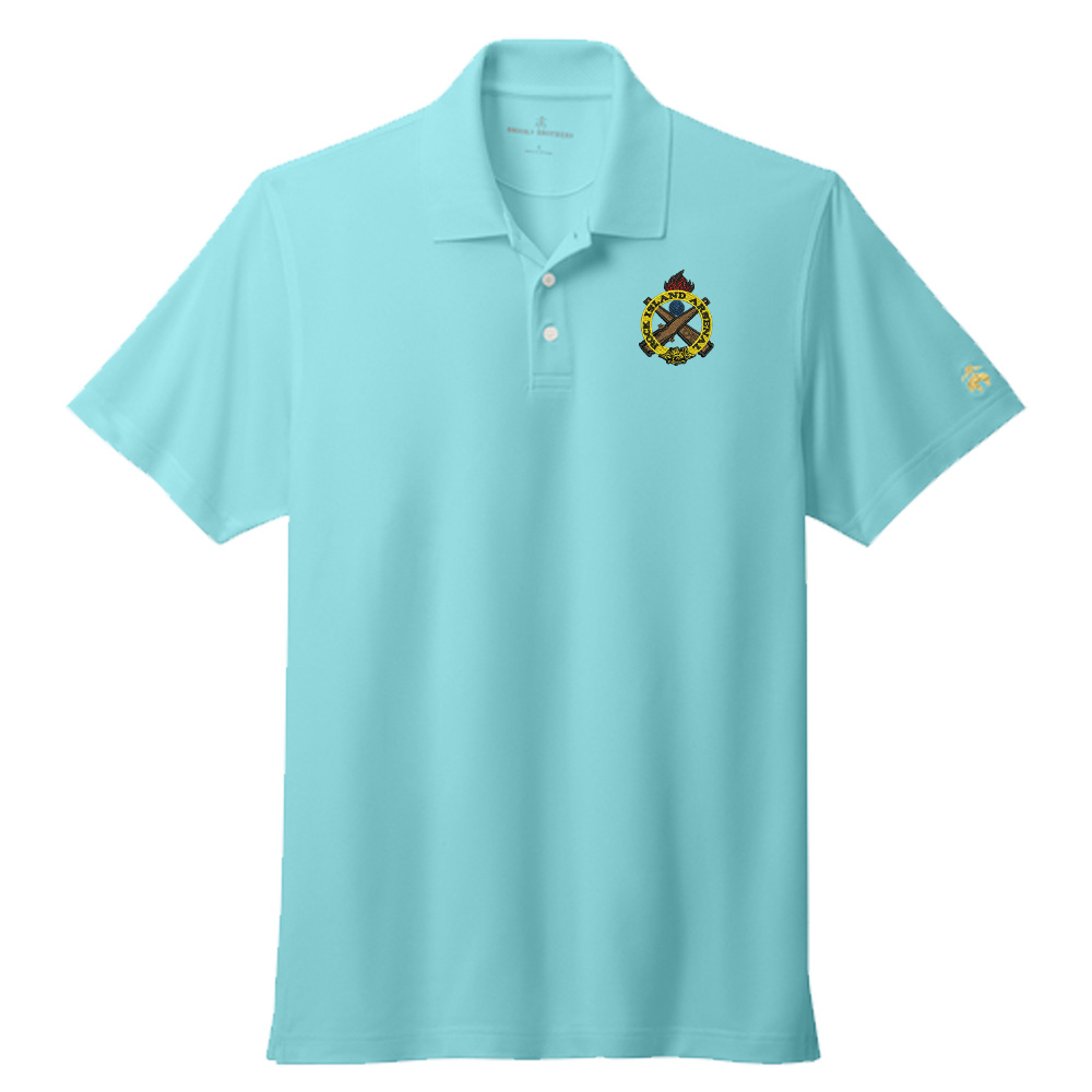 RI Arsenal Brooks Brothers Mesh Pique Performance Polo-Soft Mint