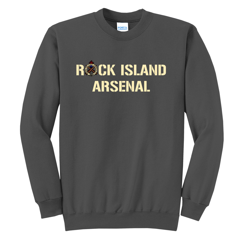 RI Arsenal Unisex Fleece Crewneck Sweatshirt-Charcoal