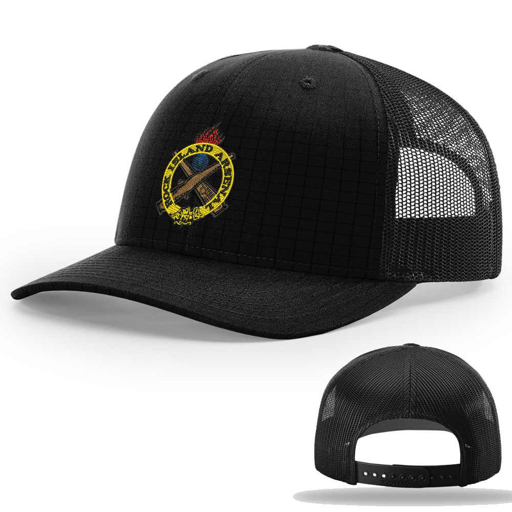 RI Arsenal Richardson TACTICAL snap back trucker cap-Black