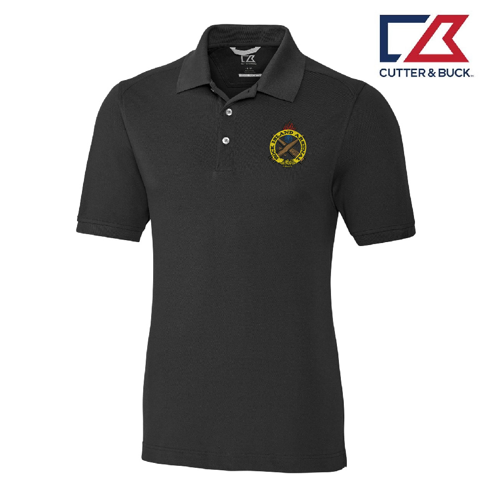 RI Arsenal Cutter Buck Advantage Epic Confidence Recycled Tri-Blend Pique Mens Polo-Black (m-2x)