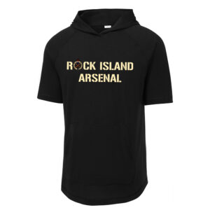 RI Arsenal Sport-Tek Posicharge Tri-Blend Wicking Short Sleeve Hoodie-Black