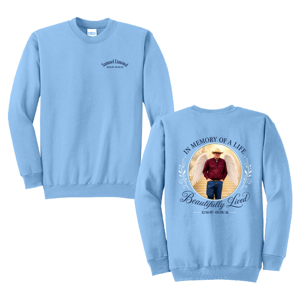 Samuel Limond Unisex Fleece Crewneck Sweatshirt-Light Blue