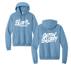 Slops Unisex Fleece Hooded Sweatshirt-Tundra Blue