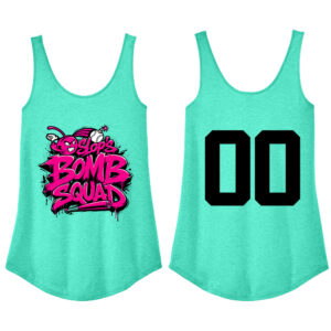 Slops District Women’s Perfect Tri Relaxed Tank-Aqua Heather