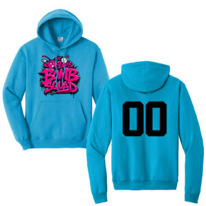 Slops Unisex  Classic Core weight Cozy Pullover Hooded Sweatshirt-Neon Blue