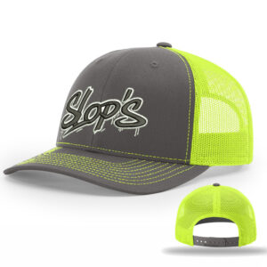 Slops Richardson Pro Crown Mesh Back Adjustable back cap-Charcoal/Neon Yellow