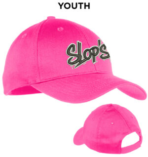 Slops Youth Six-Panel Twill Cap-Neon Pink