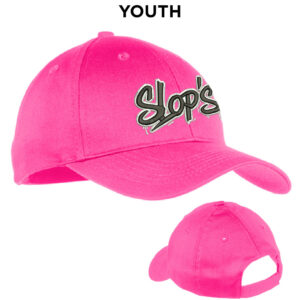 Slops Youth Six-Panel Twill Cap-Neon Pink
