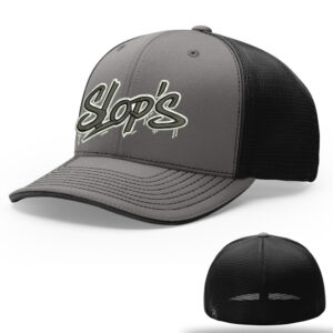 Slops Richardson SportMesh Flex Fit Cap Split-Charcoal/Black