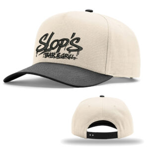 Slops Richardson Full Fabric 5 Panel Champ Cap-Cream/Black