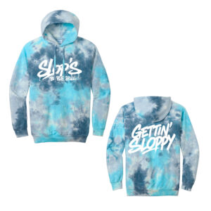 Slops Unisex Crystal Tie-Dye Pullover Hoodie-Lagoon