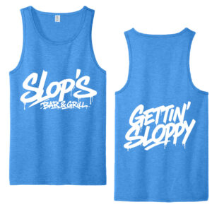 Slops Allmade Unisex Tri-Blend Tank-Azure Blue