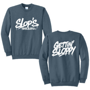 Slops Unisex Fleece Crewneck Sweatshirt-Steel Blue
