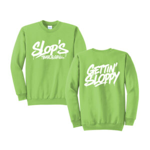 Slops Unisex Fleece Crewneck Sweatshirt-Lime
