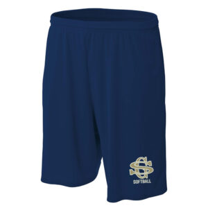 Sterling Gold SB A4 9″ Cooling performance shorts with side pockets-Navy