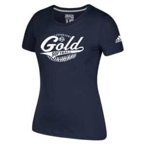 Sterling Gold SB Adidas Go To Performance Women’s Short Sleeve Tee-Navy